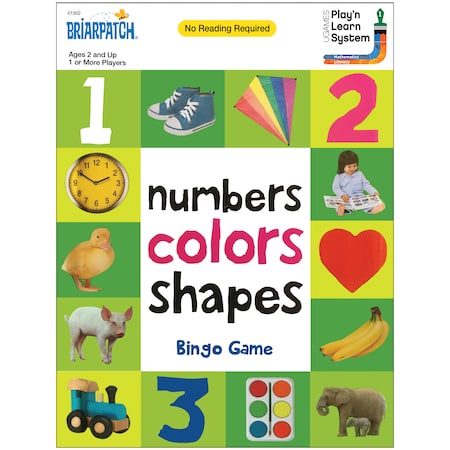 Briarpatch First 100 Numbers Colors Shapes Bingo Game 01302